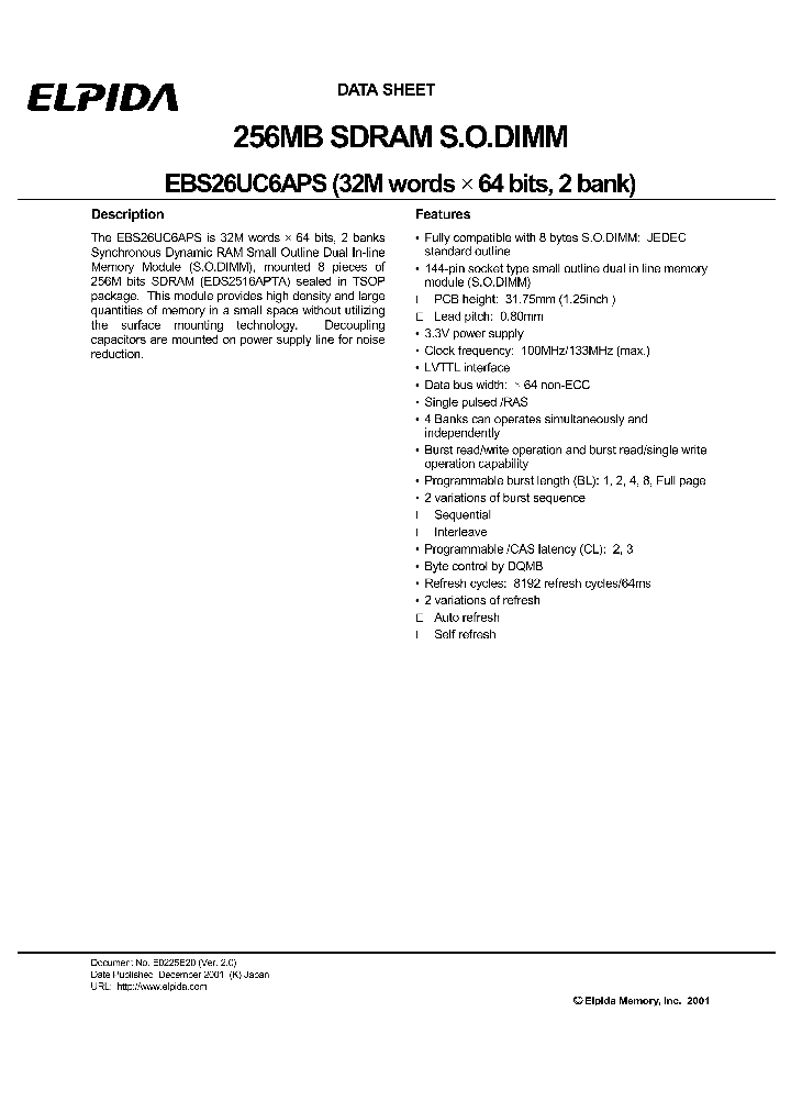 EBS26UC6APS-80_1235698.PDF Datasheet