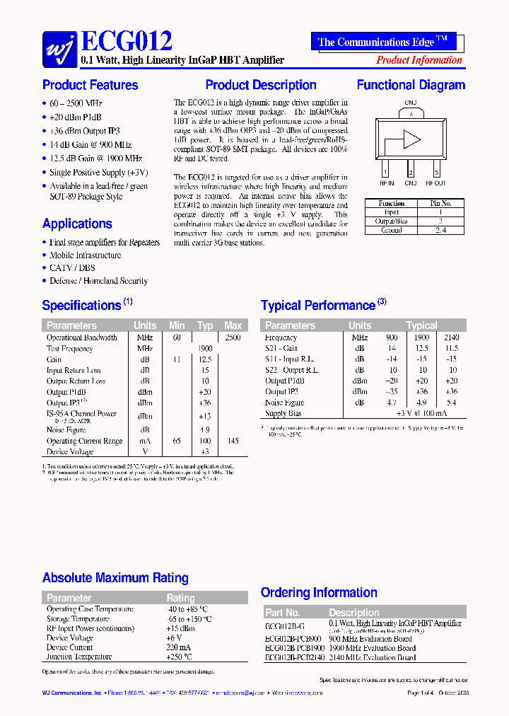 ECG012_902945.PDF Datasheet