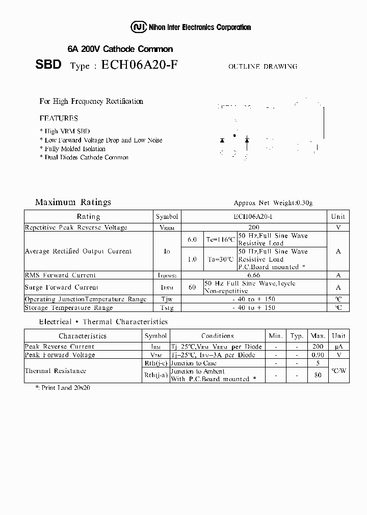 ECH06A20-F_1235788.PDF Datasheet