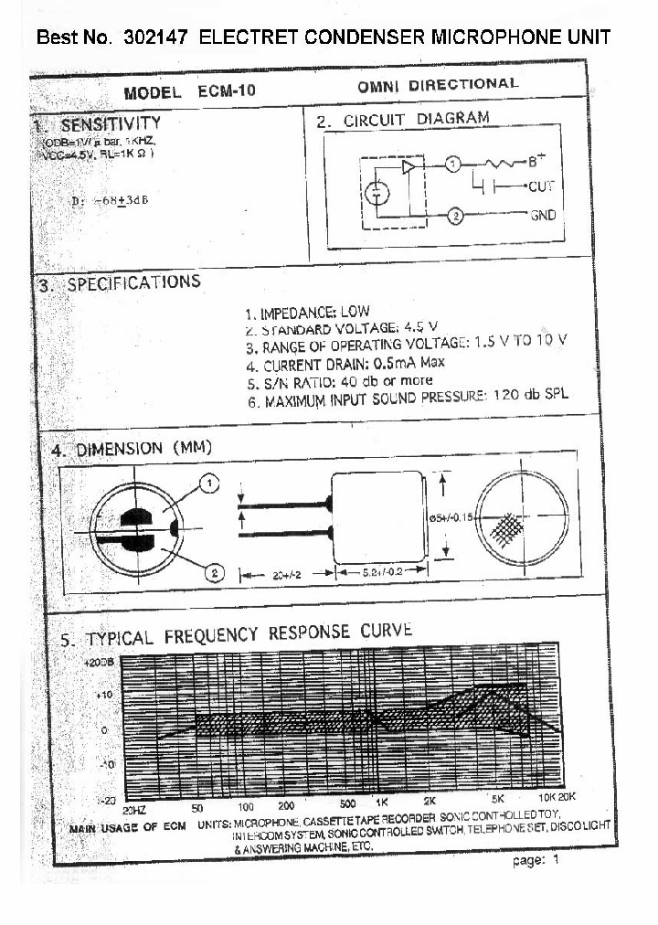 ECM-10_1137816.PDF Datasheet