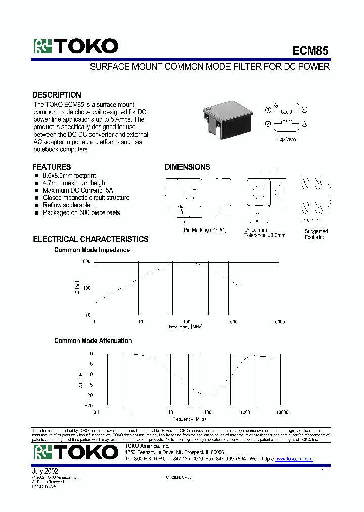 ECM85_1235809.PDF Datasheet