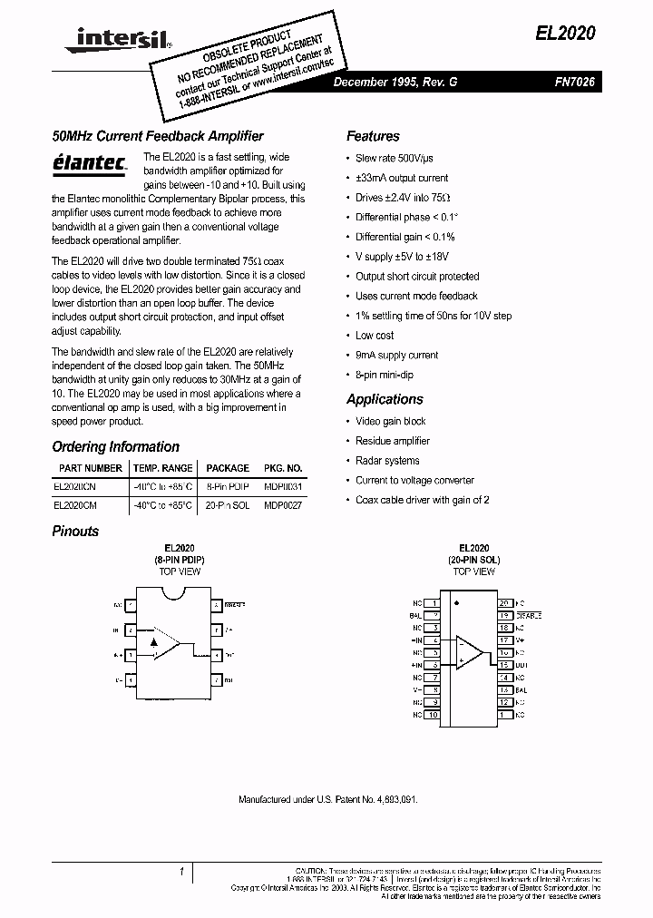 EL2020CN_1236377.PDF Datasheet