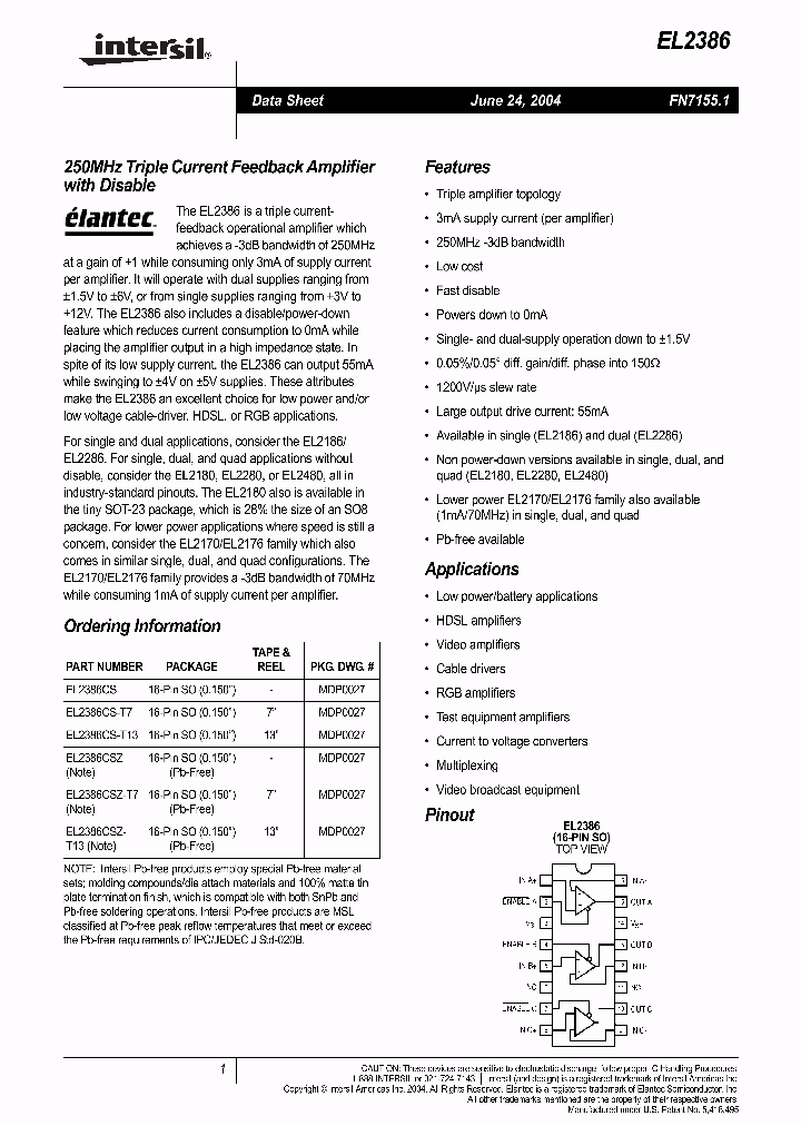 EL2386CSZT13_1236440.PDF Datasheet