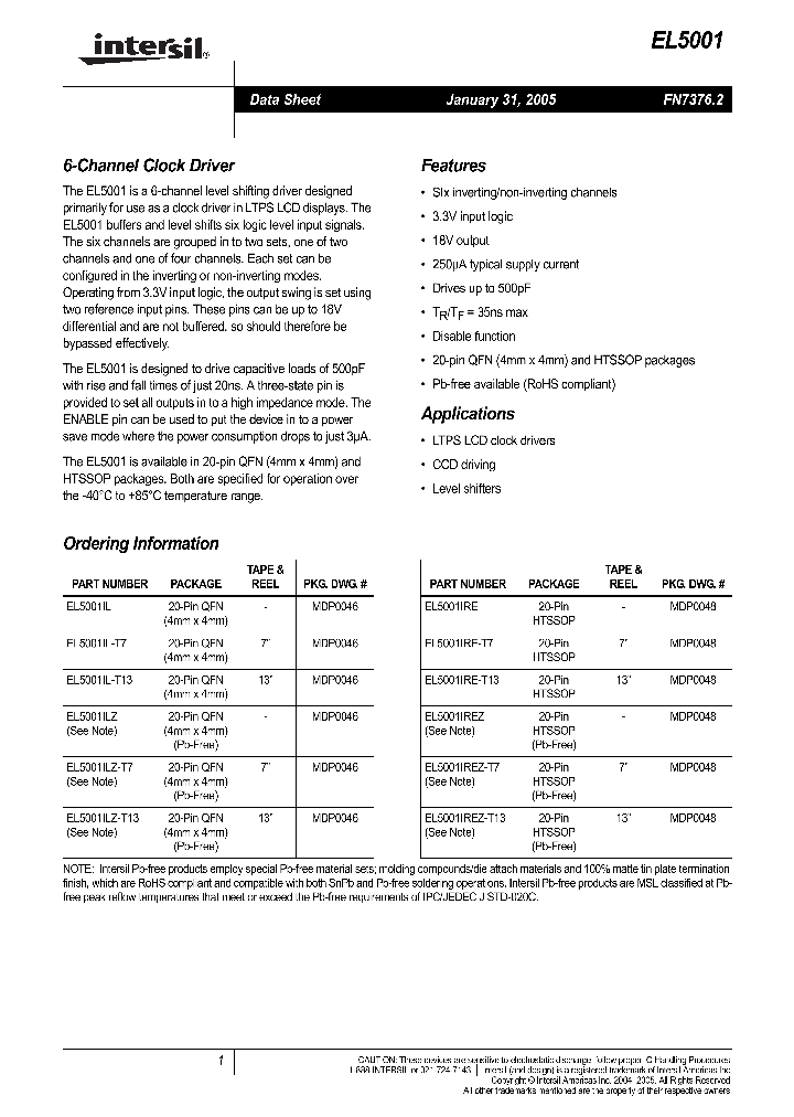 EL5001_1129916.PDF Datasheet