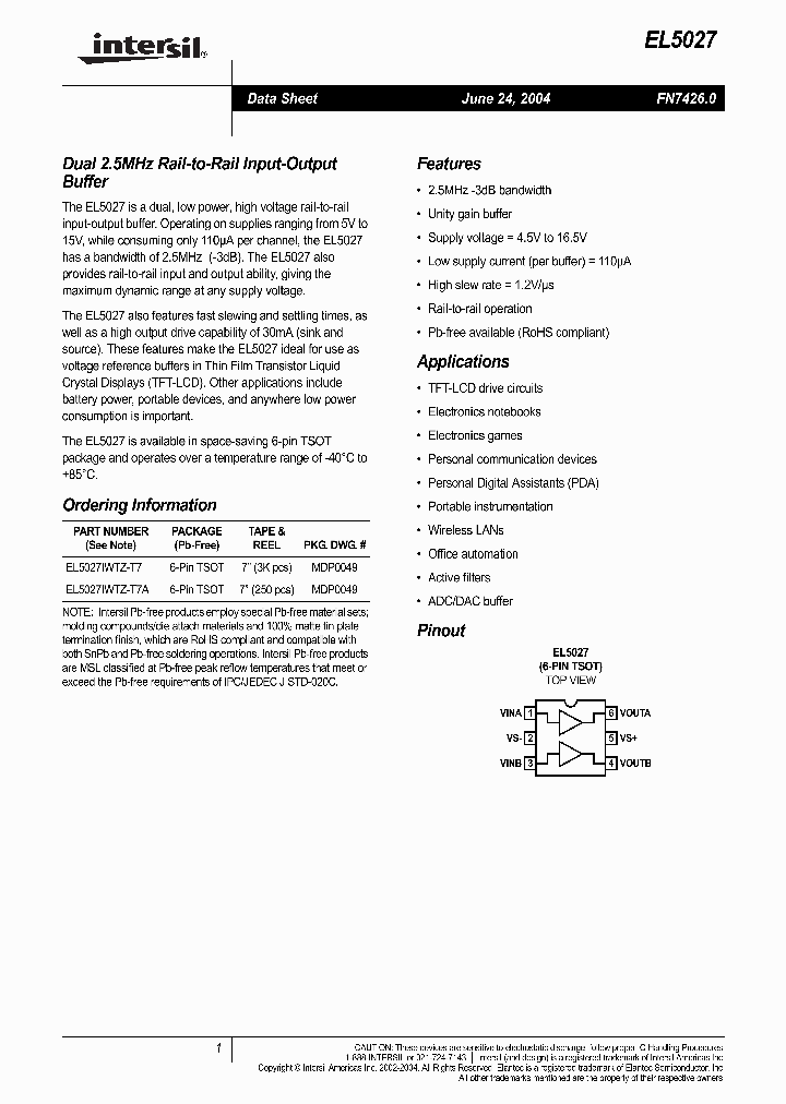 EL5027IWTZ-T7A_1236512.PDF Datasheet
