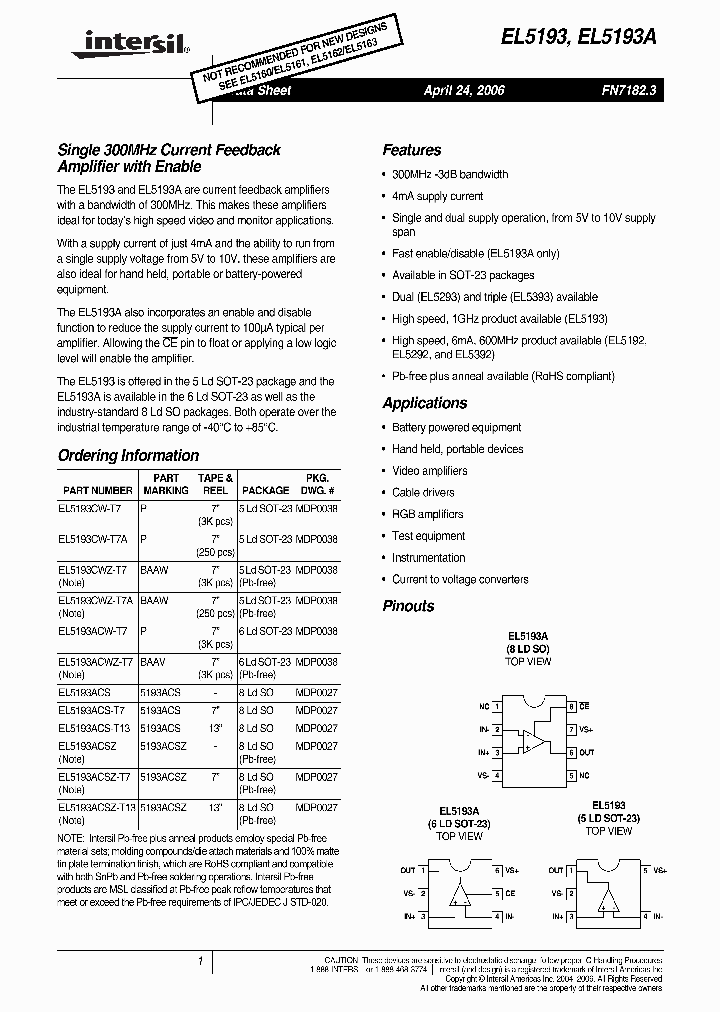 EL5193ACWZ-T7_842954.PDF Datasheet