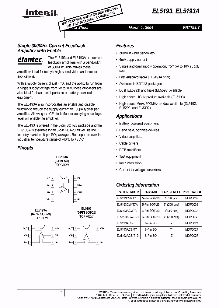 EL5193ACS_1062178.PDF Datasheet