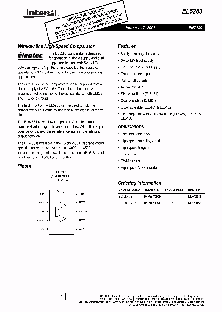 EL5283_1087903.PDF Datasheet