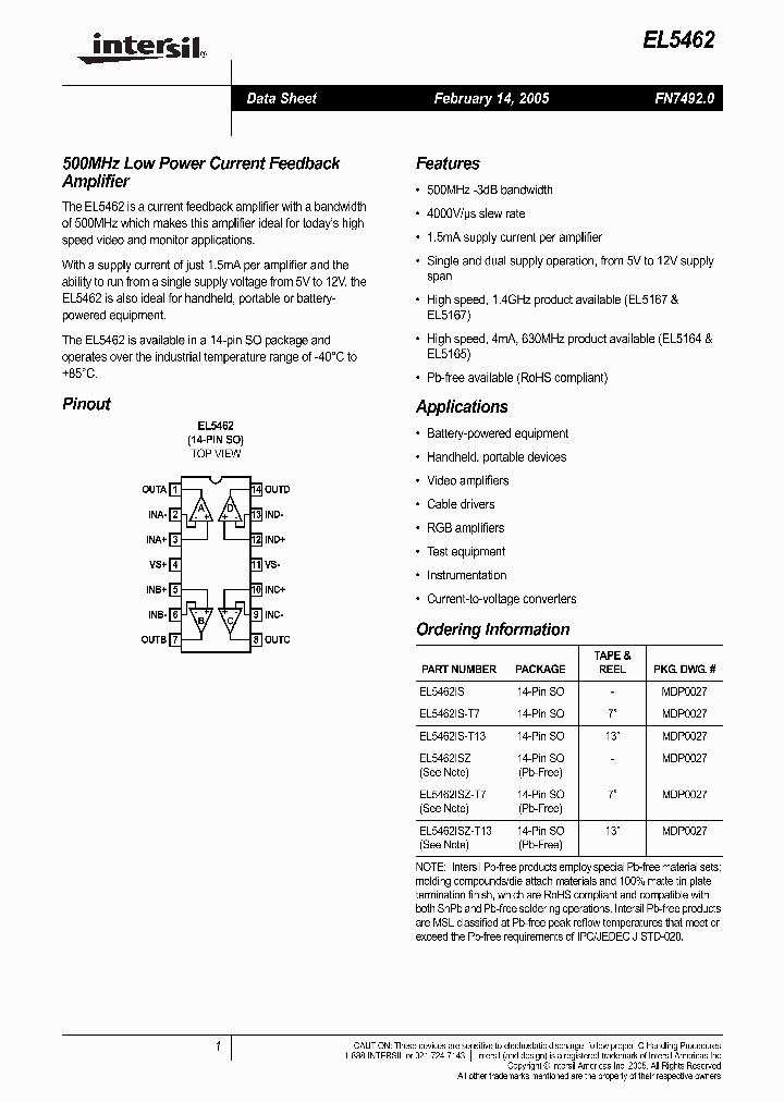 EL5462ISZ-T7_1236613.PDF Datasheet