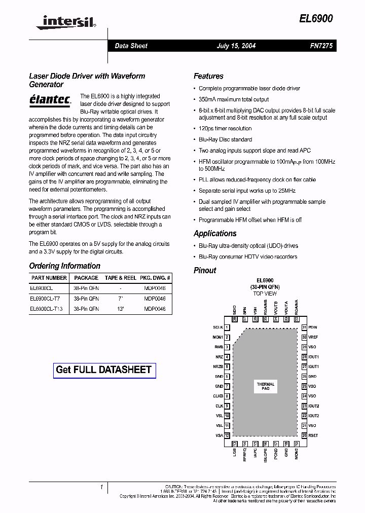 EL6900_1039119.PDF Datasheet