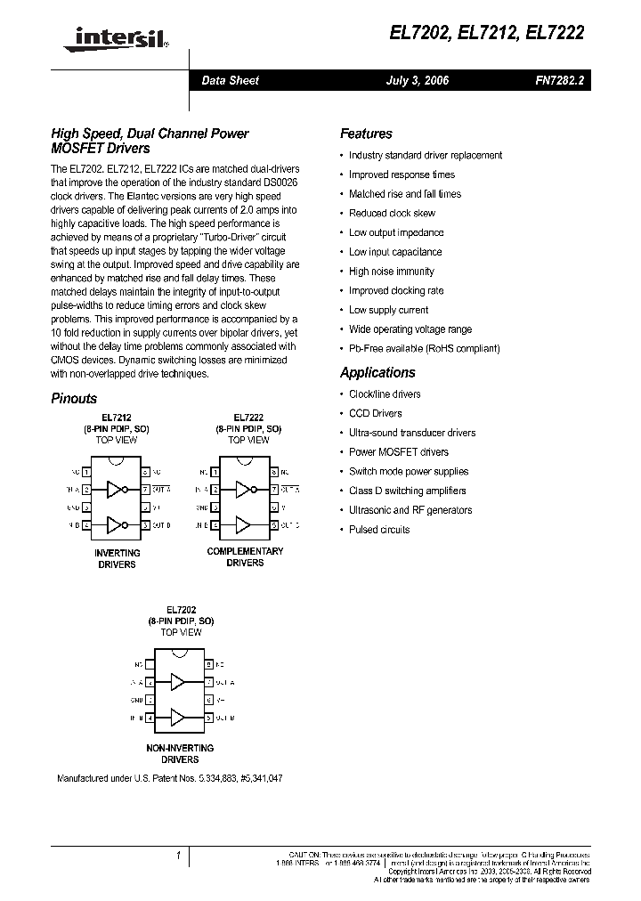 EL7212CNZ_850686.PDF Datasheet