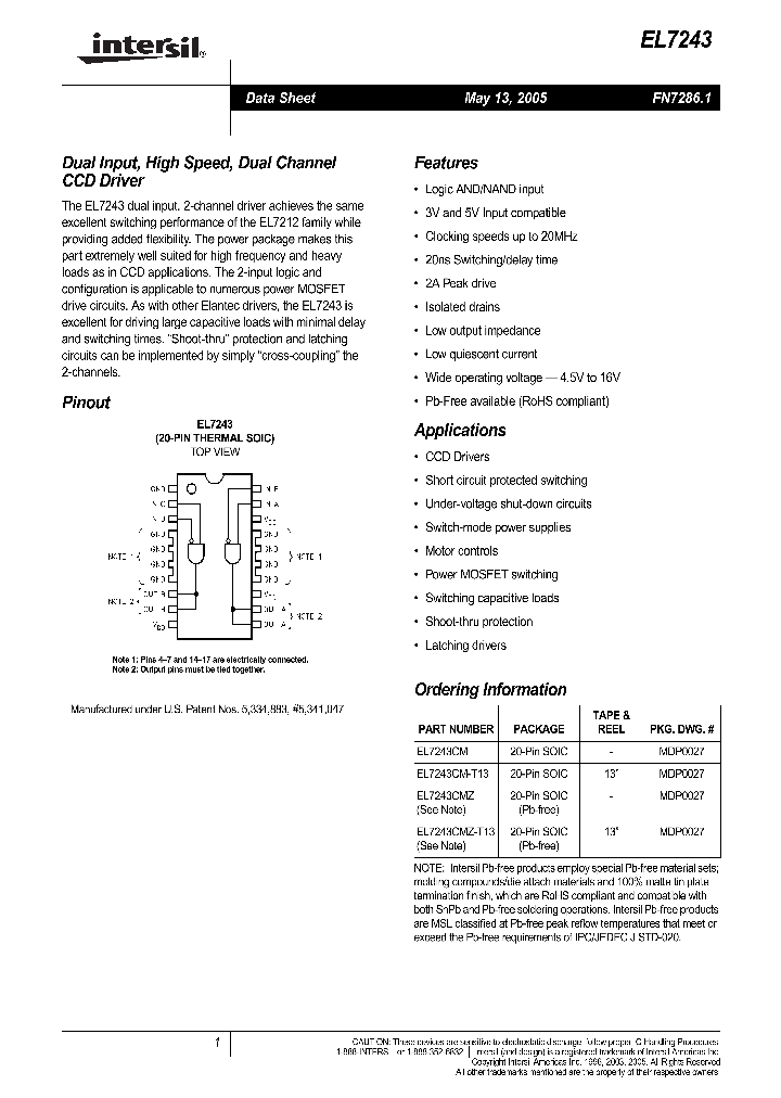 EL7243CMZ-T13_1236689.PDF Datasheet