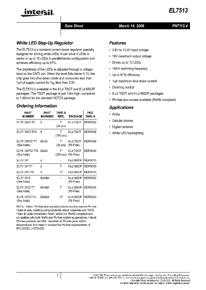 EL7513IYZ_1150256.PDF Datasheet