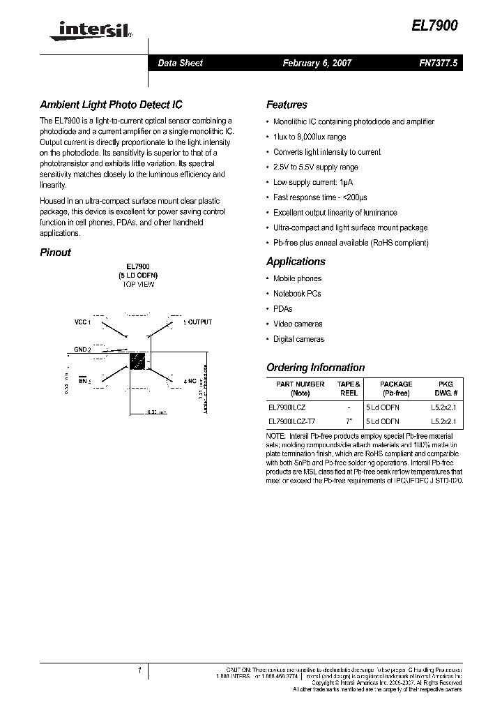 EL7900ILCZ-T7_1057994.PDF Datasheet