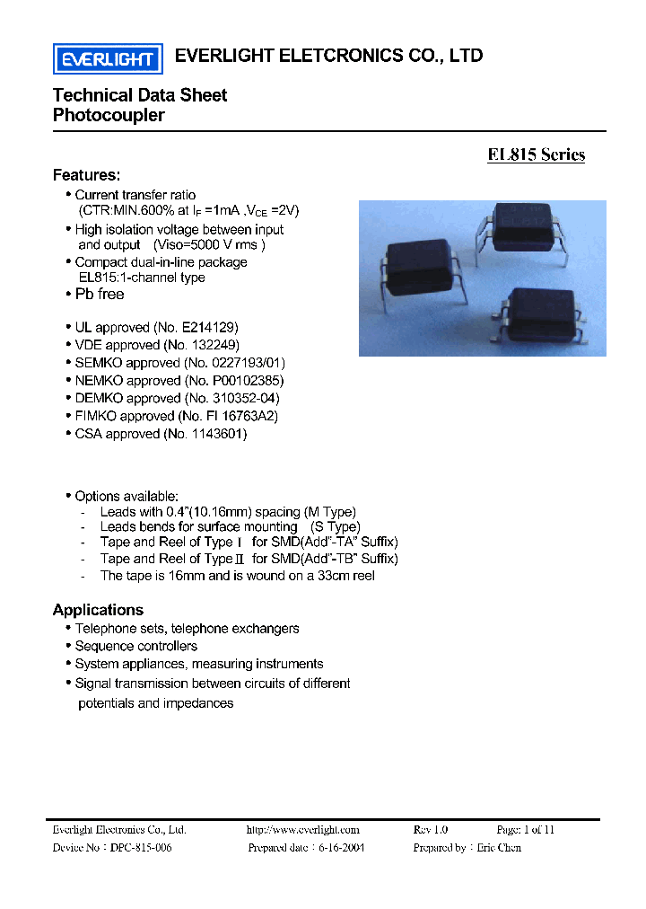 EL815B1_1236755.PDF Datasheet