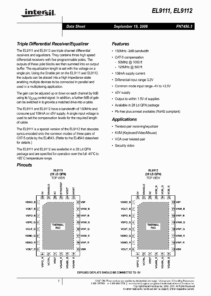 EL9112ILZ-T7_1236780.PDF Datasheet