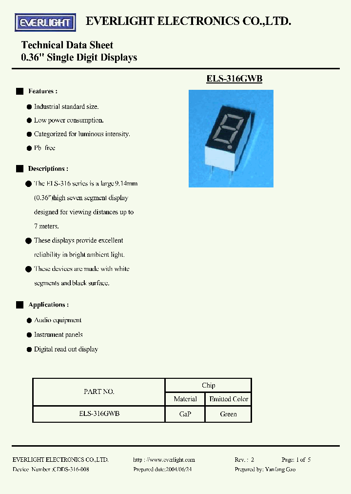 ELS-316GWB_1236889.PDF Datasheet