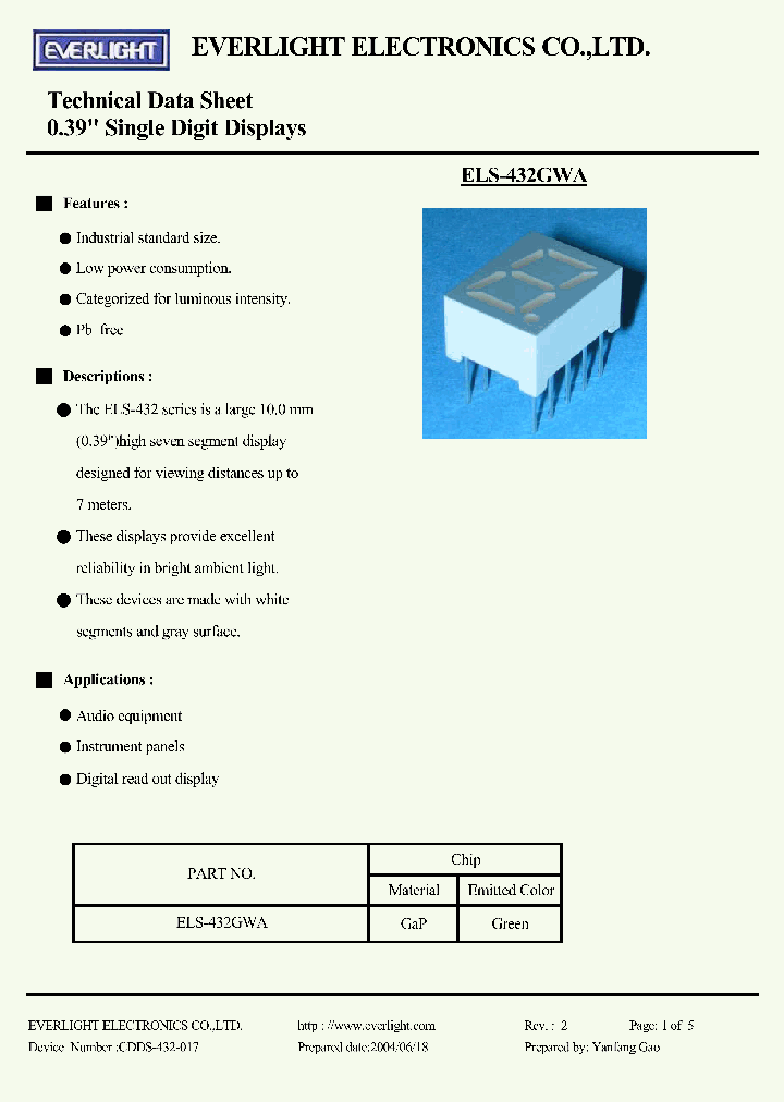 ELS-432GWA_1236892.PDF Datasheet