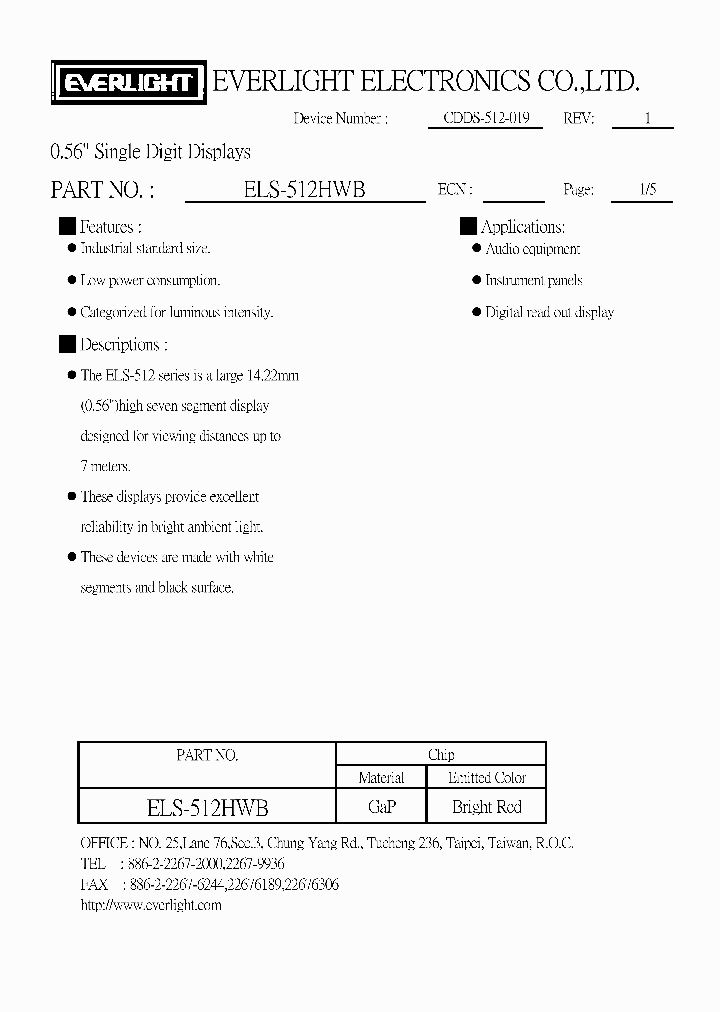 ELS-512HWB_1236896.PDF Datasheet