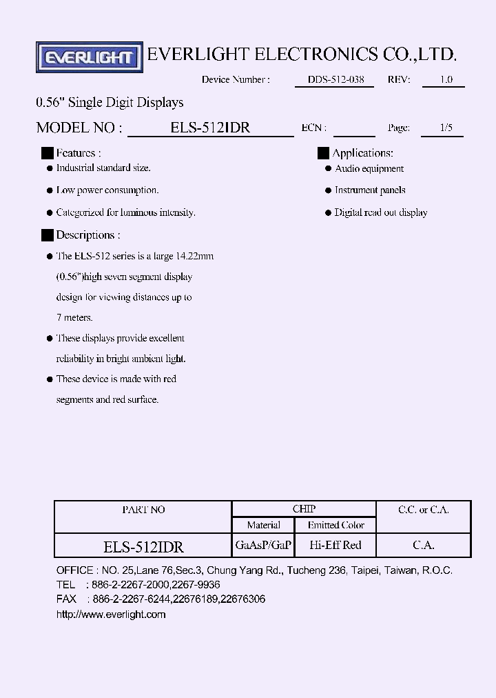 ELS-512IDR_1102119.PDF Datasheet