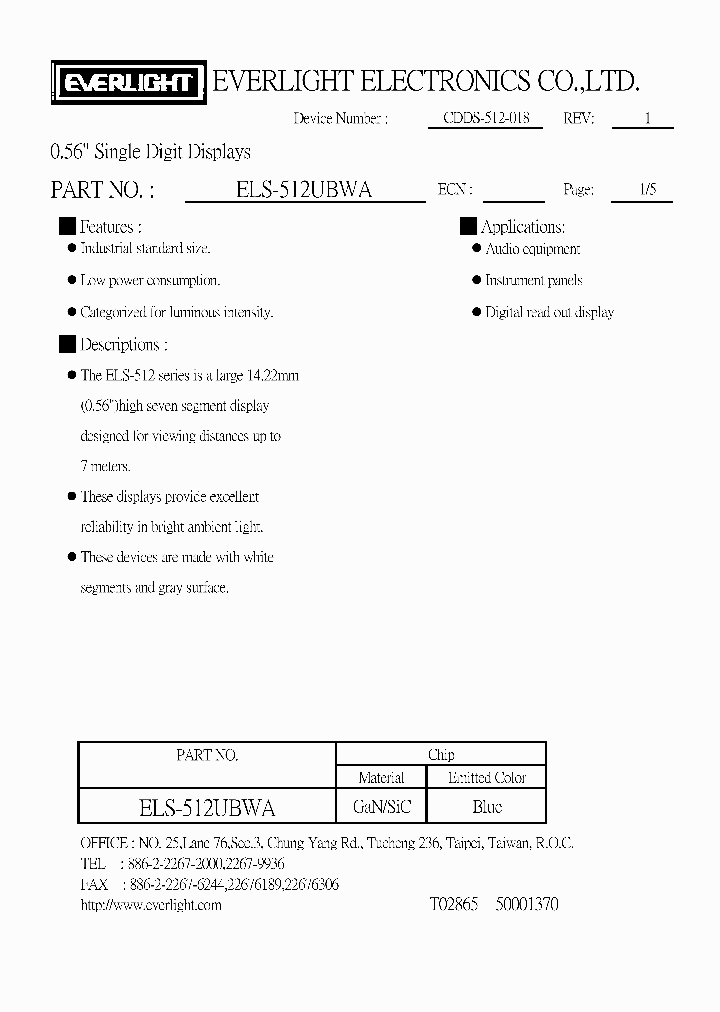 ELS-512UBWA_1236897.PDF Datasheet
