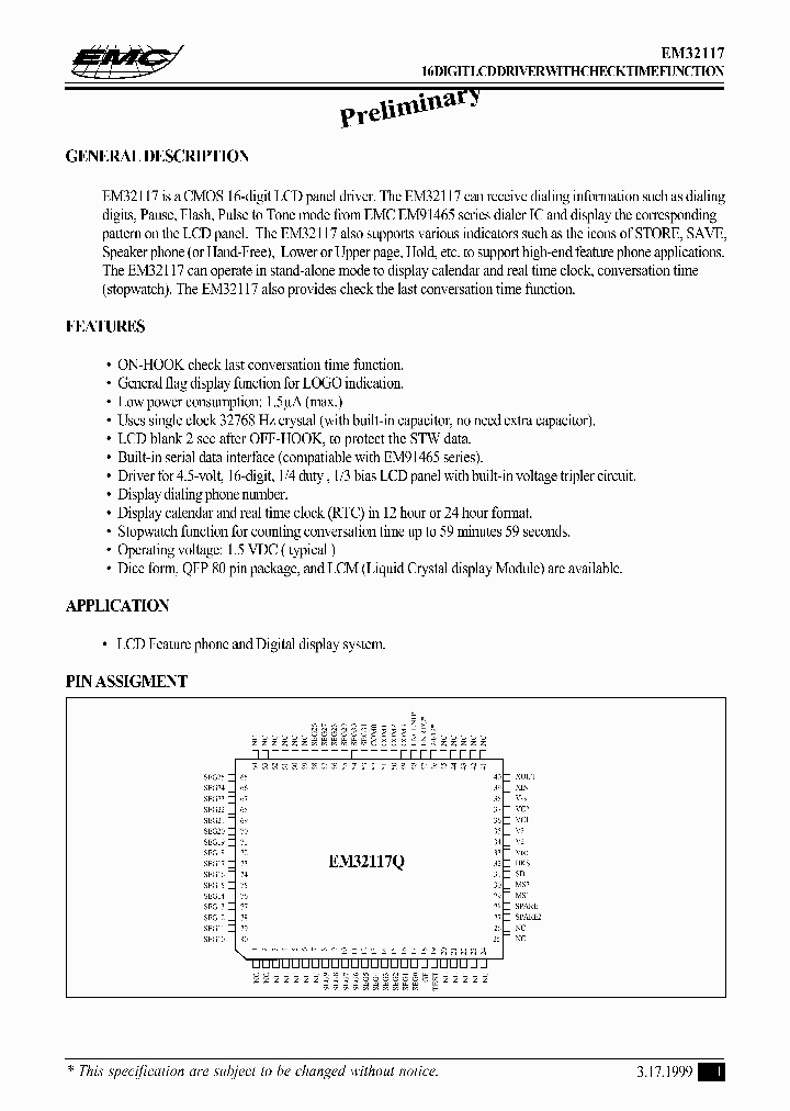 EM32117Q_1236922.PDF Datasheet