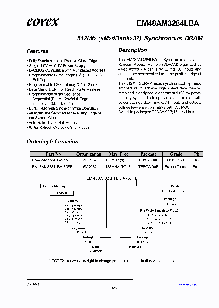 EM48AM3284LBA-75FE_1236951.PDF Datasheet