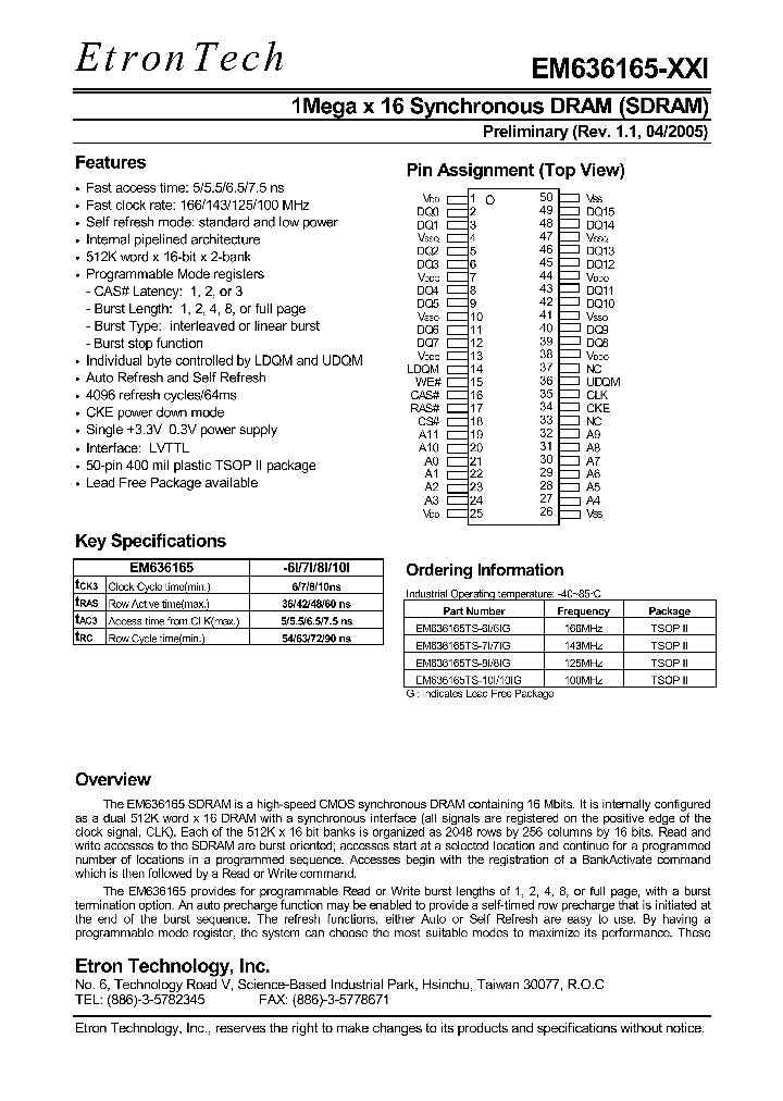 EM636165TS-10I10IG_1094384.PDF Datasheet