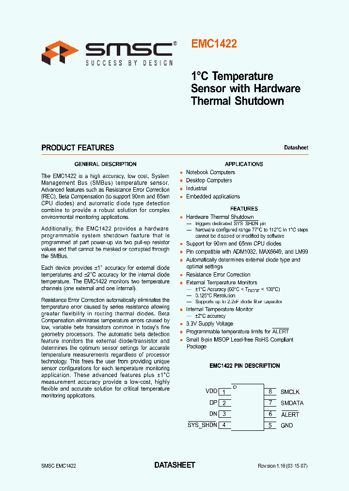 EMC1422_1107817.PDF Datasheet