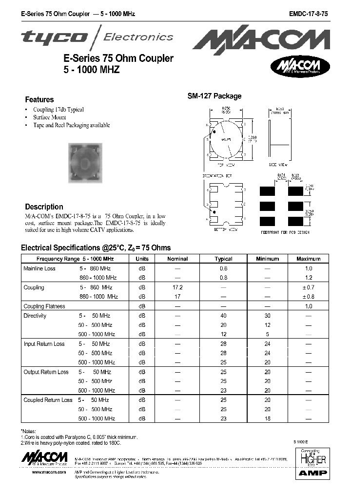 EMDC-17-8-75_1237215.PDF Datasheet