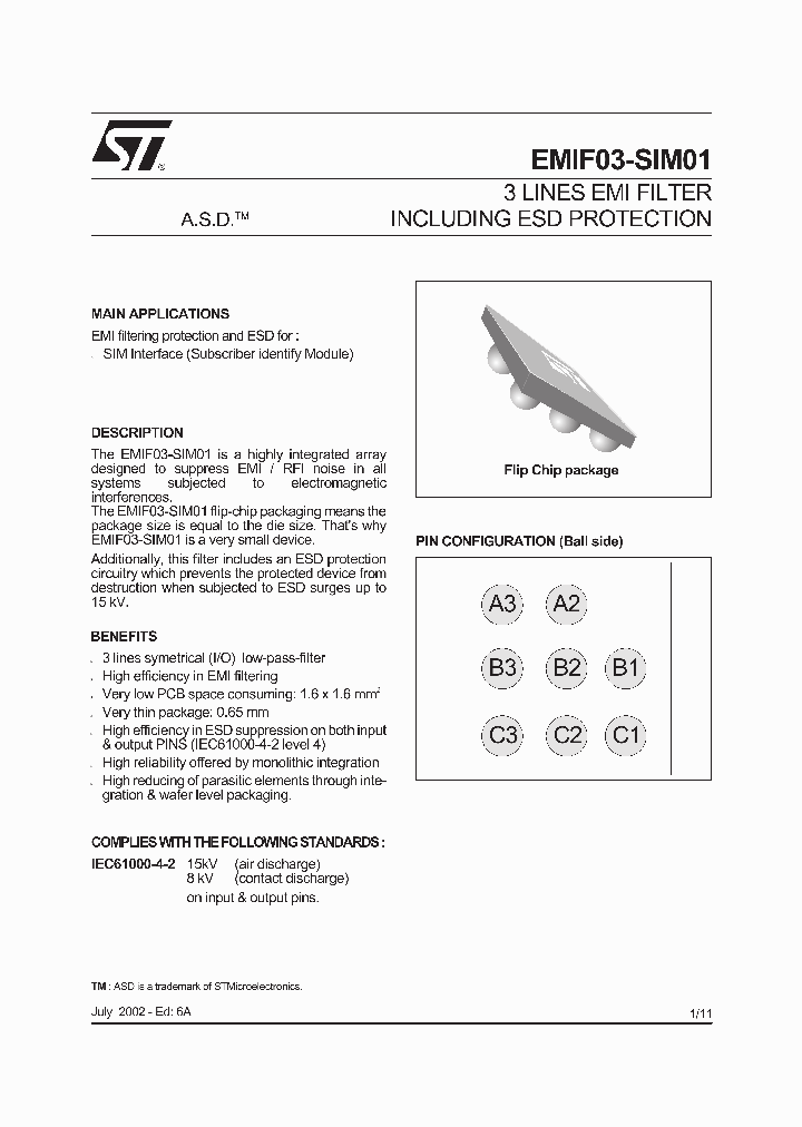 EMIF03-SIM01_1237240.PDF Datasheet