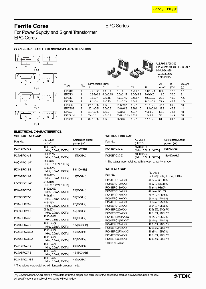 EPC10_1013807.PDF Datasheet