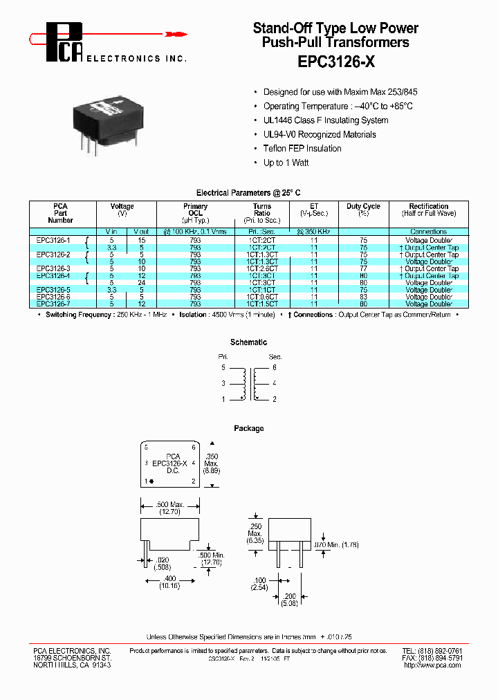 EPC3126-1_1100975.PDF Datasheet