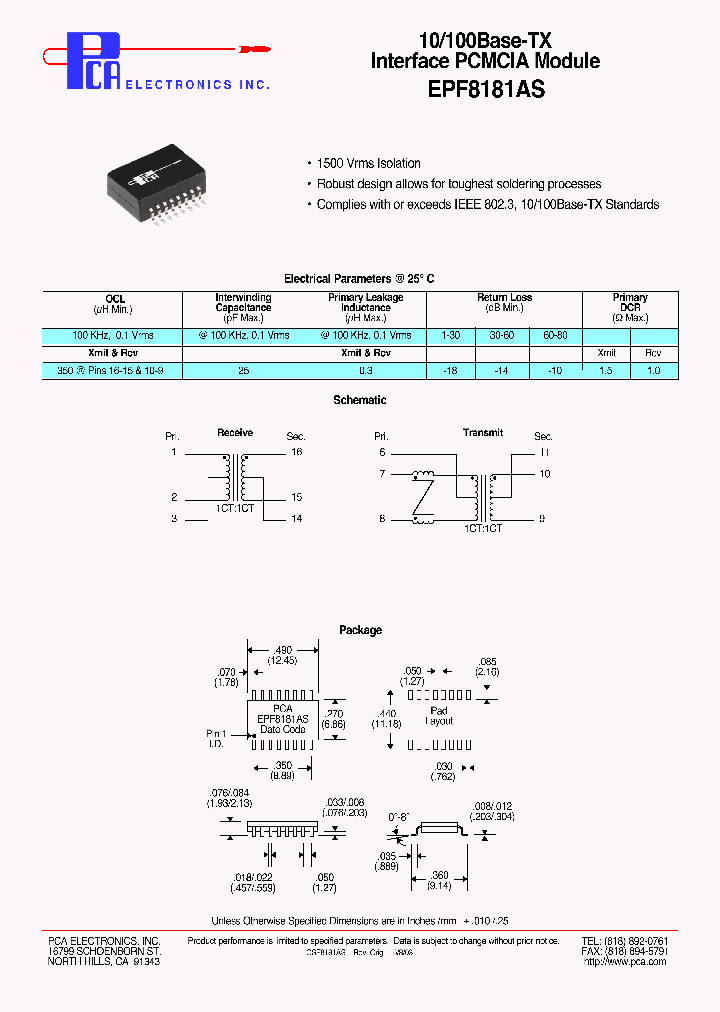 EPF8181AS_1109274.PDF Datasheet