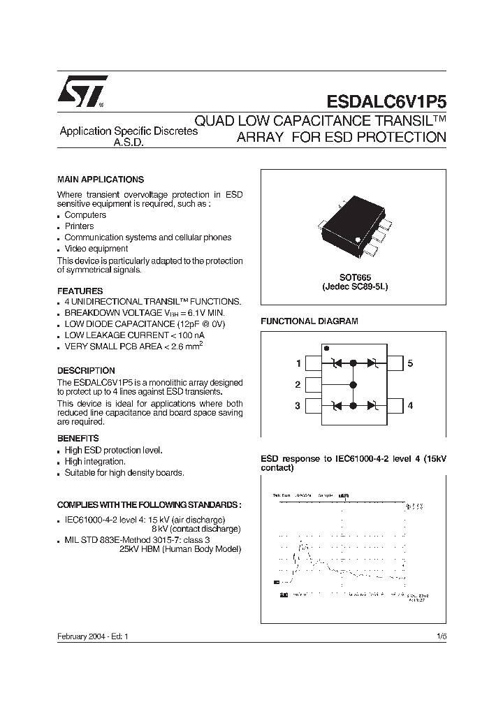 ESDALC6V1P5_1237857.PDF Datasheet
