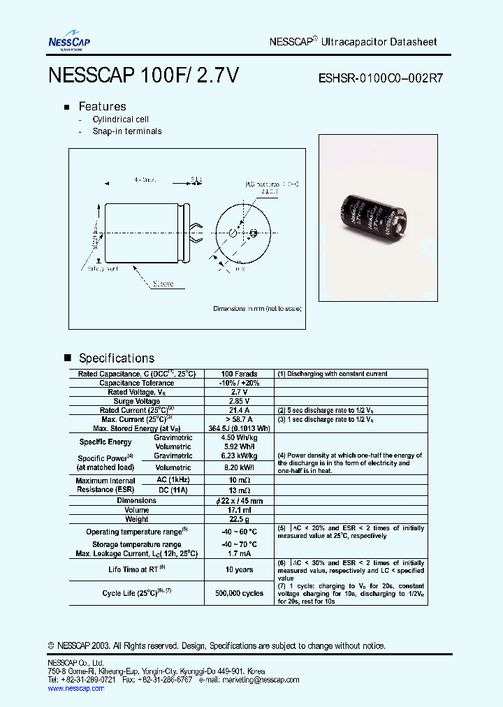 ESHSR-0100C0-002R7_1237870.PDF Datasheet