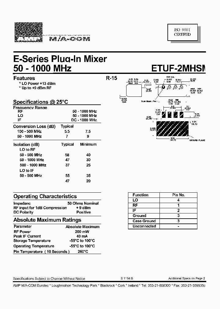 ETUF-2MHSM_1238095.PDF Datasheet