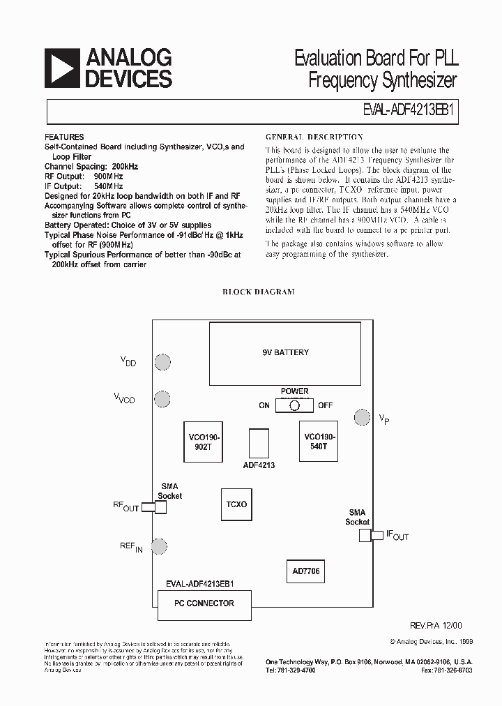 EVAL-ADF4213EB1_1238259.PDF Datasheet