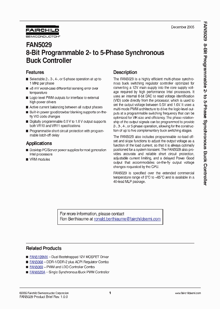 FAN5029_1174241.PDF Datasheet