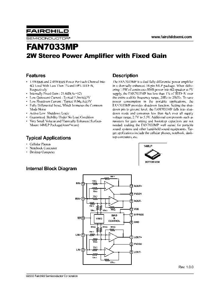 FAN7033MP_1179049.PDF Datasheet