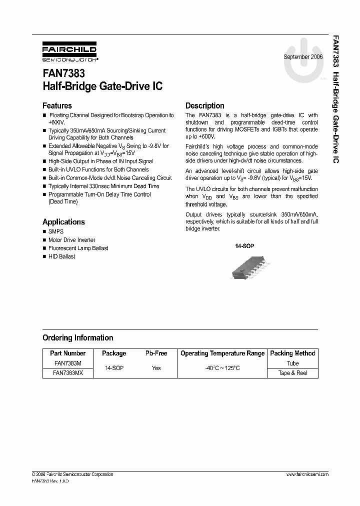 FAN7383M_676733.PDF Datasheet