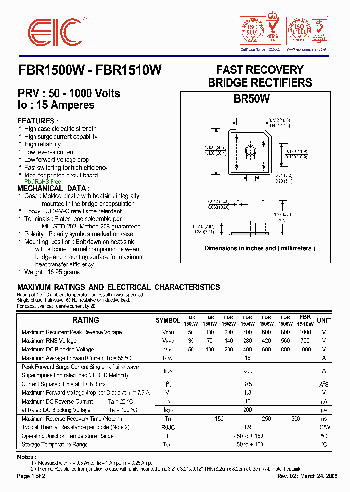 FBR1510W_1238940.PDF Datasheet