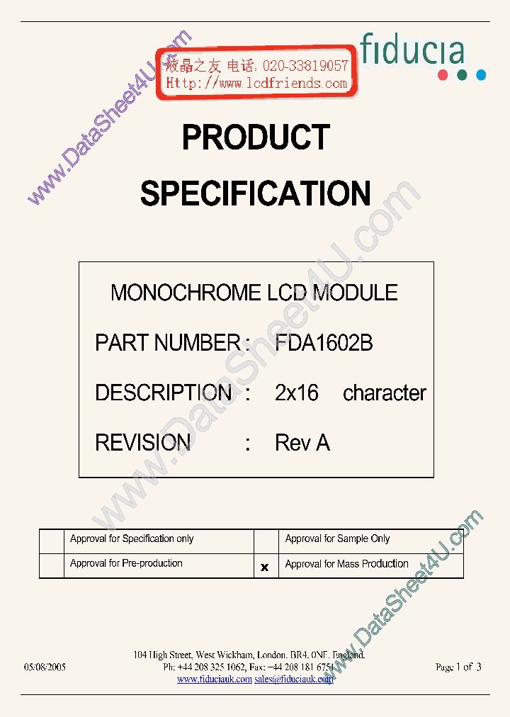 FDA1602B_1180284.PDF Datasheet