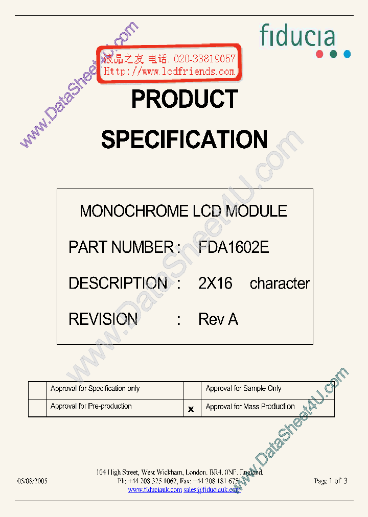 FDA1602E_1180286.PDF Datasheet