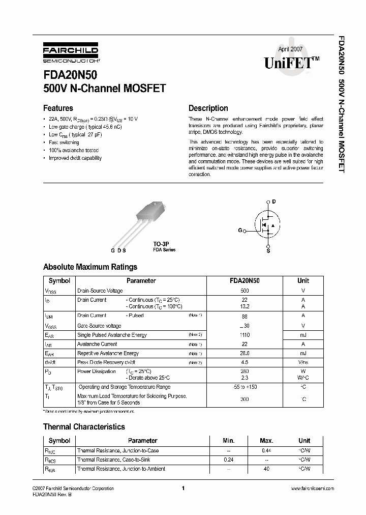 FDA20N5007_1116724.PDF Datasheet