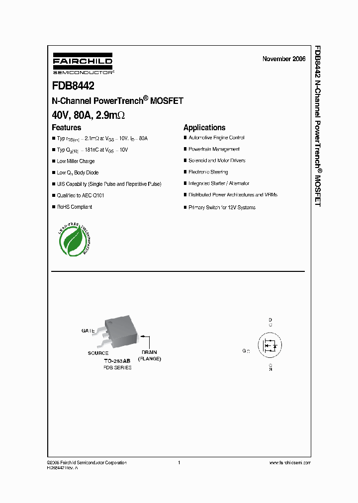 FDB8442_1105641.PDF Datasheet