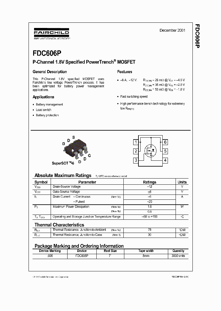 FDC606P_1239269.PDF Datasheet