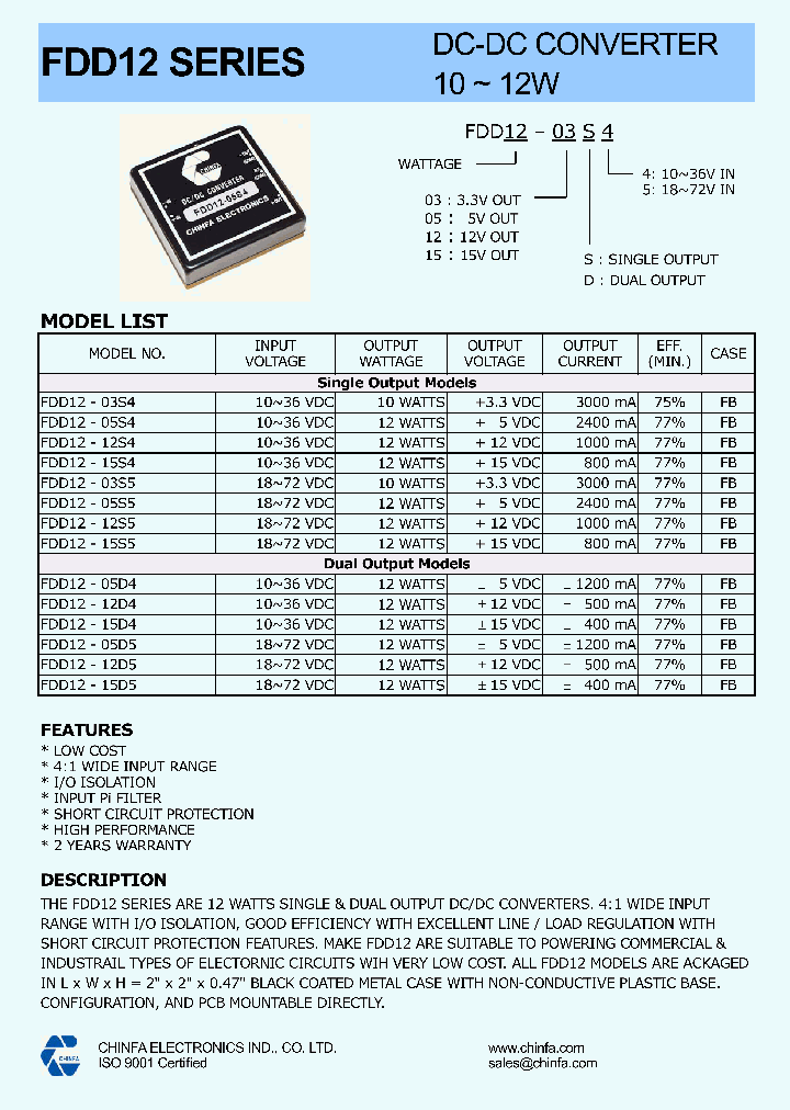 FDD12-15S5_1239325.PDF Datasheet