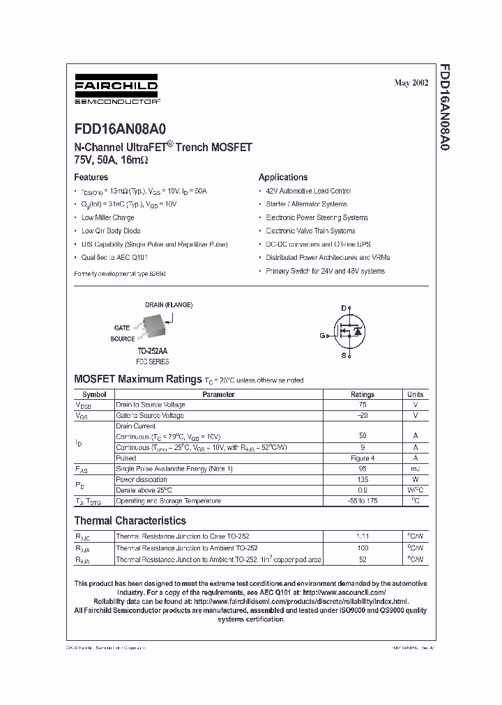 FDD16AN08A0_1239329.PDF Datasheet
