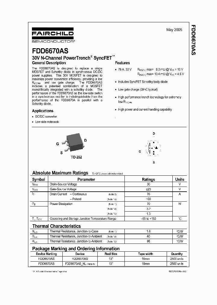 FDD6670AS_765266.PDF Datasheet